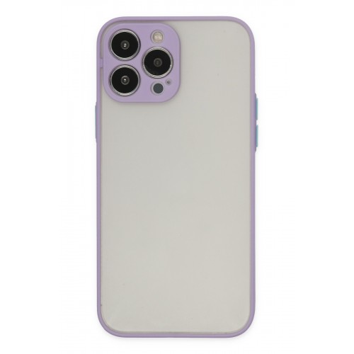 Newface iPhone 13 Pro Max Kılıf Montreal Silikon Kapak - Mor