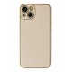 Newface iPhone 13 Kılıf Coco Deri Silikon Kapak - Gold