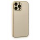 Newface iPhone 13 Pro Kılıf Coco Deri Silikon Kapak - Gold