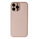 Newface iPhone 13 Pro Max Kılıf Coco Deri Silikon Kapak - Pudra