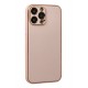 Newface iPhone 13 Pro Max Kılıf Coco Deri Silikon Kapak - Pudra