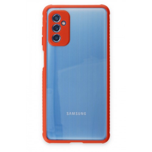 Newface Samsung Galaxy M52 5G Kılıf Miami Şeffaf Silikon - Kırmızı Newface Samsung Galaxy M52 5G Kılıf Miami Şeffaf Silikon - Kırmızı