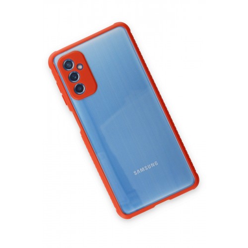 Newface Samsung Galaxy M52 5G Kılıf Miami Şeffaf Silikon - Kırmızı Newface Samsung Galaxy M52 5G Kılıf Miami Şeffaf Silikon - Kırmızı