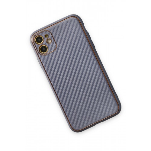 Newface iPhone 12 Kılıf Coco Karbon Silikon - Gri Newface iPhone 12 Kılıf Coco Karbon Silikon - Gri