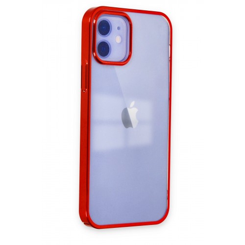 Newface iPhone 12 Kılıf Element Silikon - Kırmızı Newface iPhone 12 Kılıf Element Silikon - Kırmızı