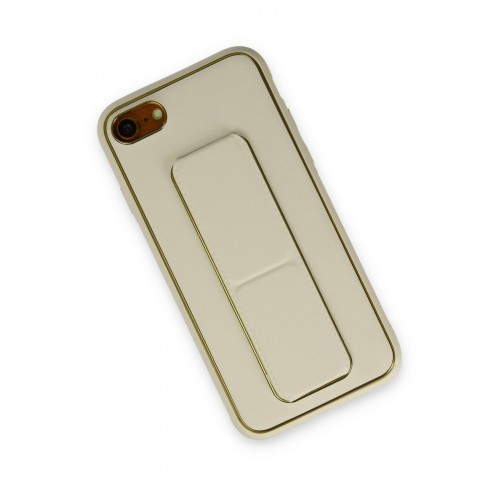 Newface iPhone 8 Kılıf Coco Deri Standlı Kapak - Beyaz Newface iPhone 8 Kılıf Coco Deri Standlı Kapak - Beyaz