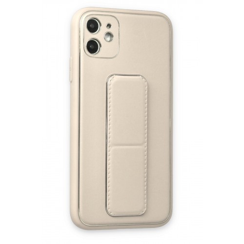 Newface iPhone 12 Kılıf Coco Deri Standlı Kapak - Beyaz Newface iPhone 12 Kılıf Coco Deri Standlı Kapak - Beyaz