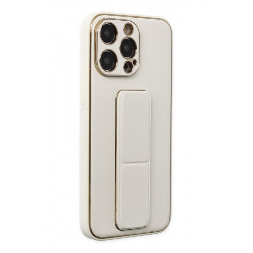 Newface iPhone 13 Pro Max Kılıf Coco Deri Standlı Kapak - Beyaz Newface iPhone 13 Pro Max Kılıf Coco Deri Standlı Kapak - Beyaz