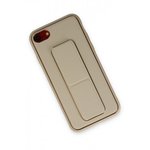 Newface iPhone SE 2020 Kılıf Coco Deri Standlı Kapak - Gold Newface iPhone SE 2020 Kılıf Coco Deri Standlı Kapak - Gold