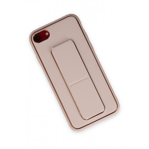 Newface iPhone SE 2020 Kılıf Coco Deri Standlı Kapak - Pudra Newface iPhone SE 2020 Kılıf Coco Deri Standlı Kapak - Pudra
