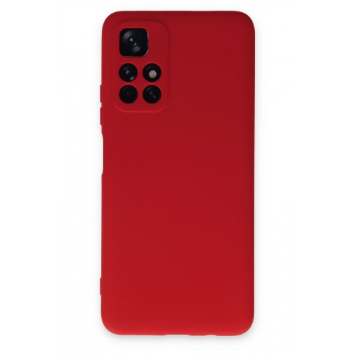 Newface Xiaomi Redmi Note 11T Kılıf Nano içi Kadife  Silikon - Kırmızı