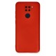 Newface Xiaomi Redmi Note 9 Kılıf Nano içi Kadife  Silikon - Kırmızı