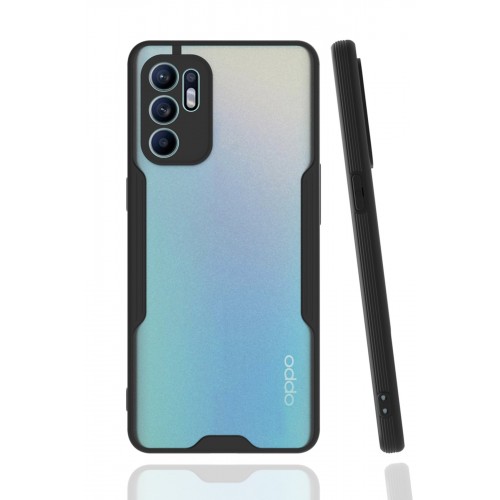 Newface Oppo Reno 6 Kılıf Platin Silikon - Siyah