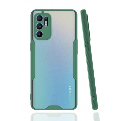 Newface Oppo Reno 6 Kılıf Platin Silikon - Yeşil