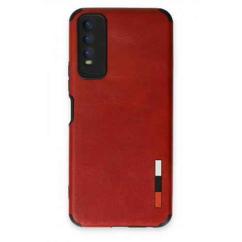 Newface Vivo Y20 Kılıf Loop Deri Silikon - Kırmızı