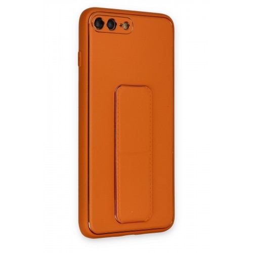 Newface iPhone 8 Plus Kılıf Coco Deri Standlı Kapak - Turuncu Newface iPhone 8 Plus Kılıf Coco Deri Standlı Kapak - Turuncu
