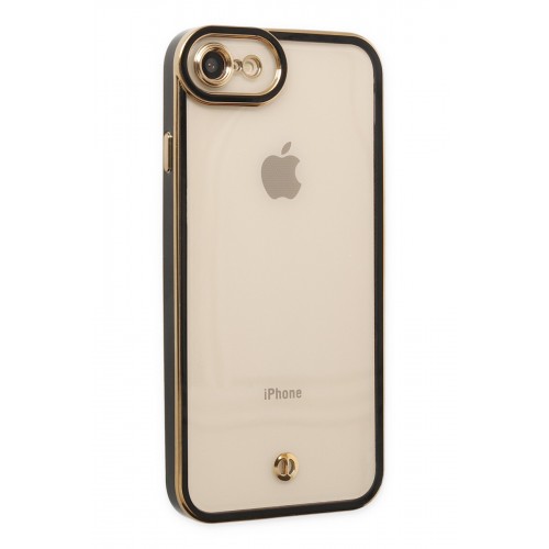 Newface iPhone 8 Kılıf Liva Lens Silikon - Siyah
