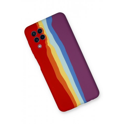 Newface Samsung Galaxy A22 Kılıf Ebruli Lansman Silikon - Kırmızı-Mor Newface Samsung Galaxy A22 Kılıf Ebruli Lansman Silikon - Kırmızı-Mor