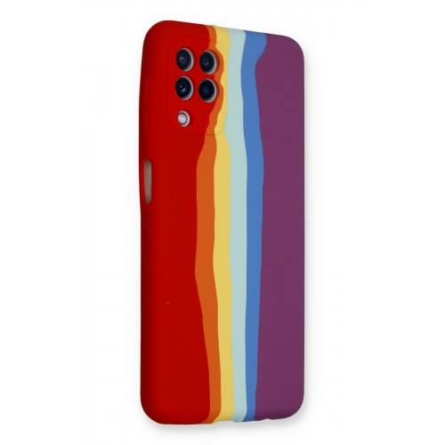 Newface Samsung Galaxy A22 Kılıf Ebruli Lansman Silikon - Kırmızı-Mor Newface Samsung Galaxy A22 Kılıf Ebruli Lansman Silikon - Kırmızı-Mor