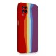 Newface Samsung Galaxy A22 Kılıf Ebruli Lansman Silikon - Kırmızı-Mor Newface Samsung Galaxy A22 Kılıf Ebruli Lansman Silikon - Kırmızı-Mor
