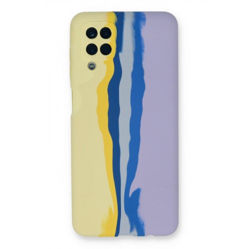 Newface Samsung Galaxy M32 Kılıf Ebruli Lansman Silikon - Sarı-Lila Newface Samsung Galaxy M32 Kılıf Ebruli Lansman Silikon - Sarı-Lila