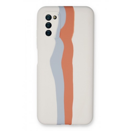 Newface Samsung Galaxy A03S Kılıf Ebruli Lansman Silikon - Beyaz-Turuncu Newface Samsung Galaxy A03S Kılıf Ebruli Lansman Silikon - Beyaz-Turuncu