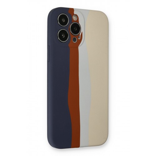 Newface iPhone 13 Pro Kılıf Ebruli Lansman Silikon - Lacivert-Krem Newface iPhone 13 Pro Kılıf Ebruli Lansman Silikon - Lacivert-Krem