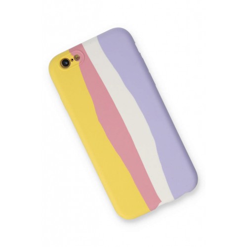 Newface iPhone 6 Kılıf Ebruli Lansman Silikon - Sarı-Mavi Newface iPhone 6 Kılıf Ebruli Lansman Silikon - Sarı-Mavi