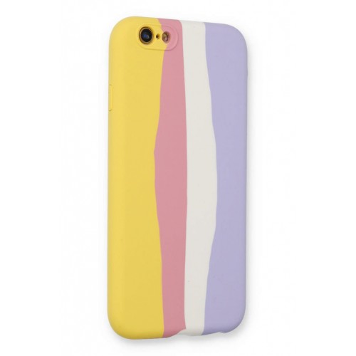 Newface iPhone 6 Kılıf Ebruli Lansman Silikon - Sarı-Mavi Newface iPhone 6 Kılıf Ebruli Lansman Silikon - Sarı-Mavi