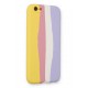Newface iPhone 6 Kılıf Ebruli Lansman Silikon - Sarı-Mavi Newface iPhone 6 Kılıf Ebruli Lansman Silikon - Sarı-Mavi