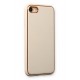 Newface iPhone 8 Kılıf Coco Deri Silikon Kapak - Gold
