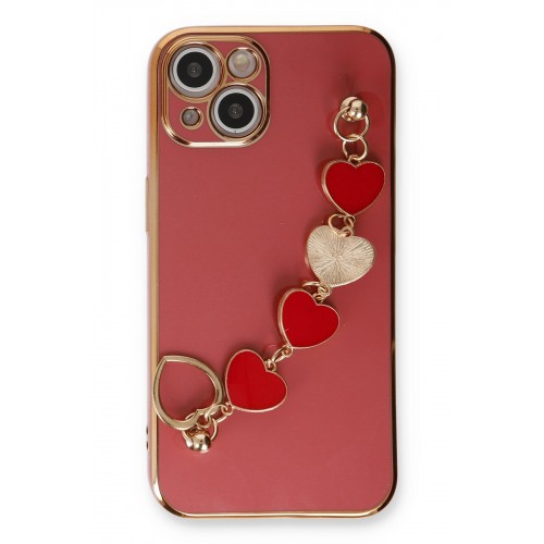 Newface iPhone 13 Kılıf Esila Silikon - Kırmızı Newface iPhone 13 Kılıf Esila Silikon - Kırmızı