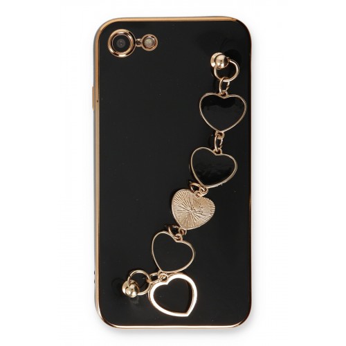 Newface iPhone 8 Kılıf Esila Silikon - Siyah Newface iPhone 8 Kılıf Esila Silikon - Siyah