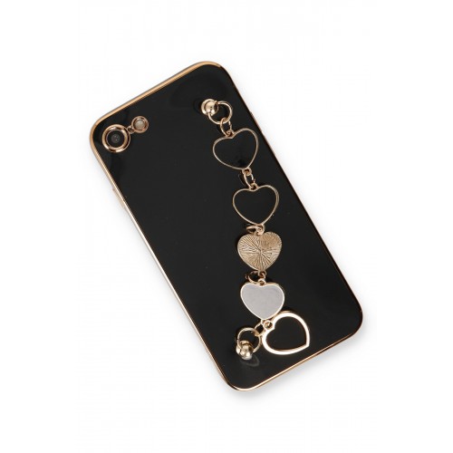 Newface iPhone 8 Kılıf Esila Silikon - Siyah Newface iPhone 8 Kılıf Esila Silikon - Siyah