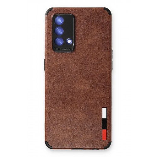 Newface Oppo A74 4G Kılıf Loop Deri Silikon - Kahverengi Newface Oppo A74 4G Kılıf Loop Deri Silikon - Kahverengi