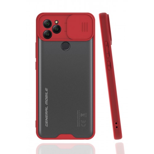 Newface General Mobile GM 22 Kılıf Platin Kamera Koruma Silikon - Kırmızı