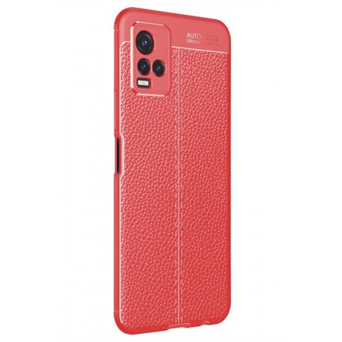 Newface Vivo Y33S Kılıf Focus Derili Silikon - Kırmızı Newface Vivo Y33S Kılıf Focus Derili Silikon - Kırmızı