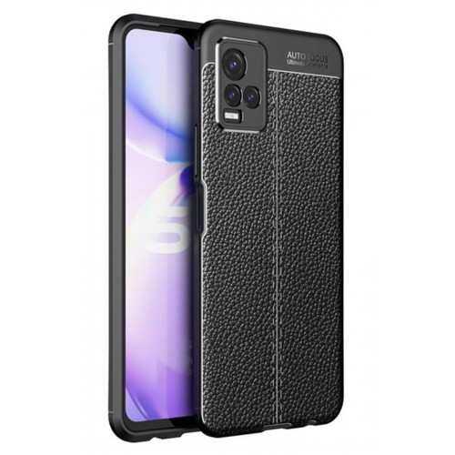 Newface Vivo Y21S Kılıf Focus Derili Silikon - Siyah Newface Vivo Y21S Kılıf Focus Derili Silikon - Siyah