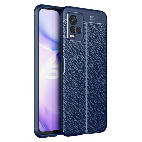 Newface Vivo Y21S Kılıf Focus Derili Silikon - Lacivert Newface Vivo Y21S Kılıf Focus Derili Silikon - Lacivert