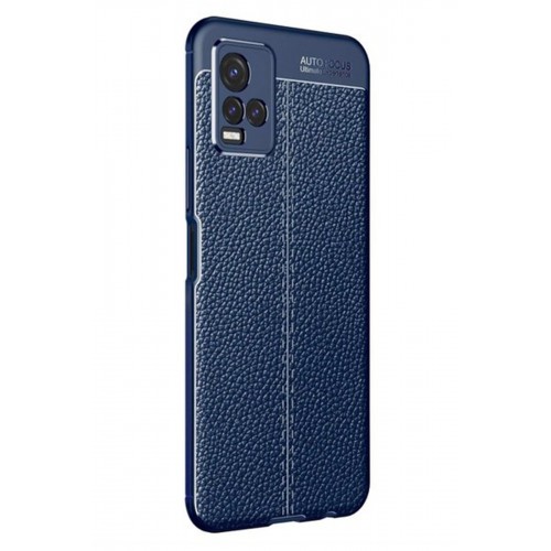 Newface Vivo Y21S Kılıf Focus Derili Silikon - Lacivert Newface Vivo Y21S Kılıf Focus Derili Silikon - Lacivert