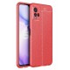 Newface Vivo Y21S Kılıf Focus Derili Silikon - Kırmızı