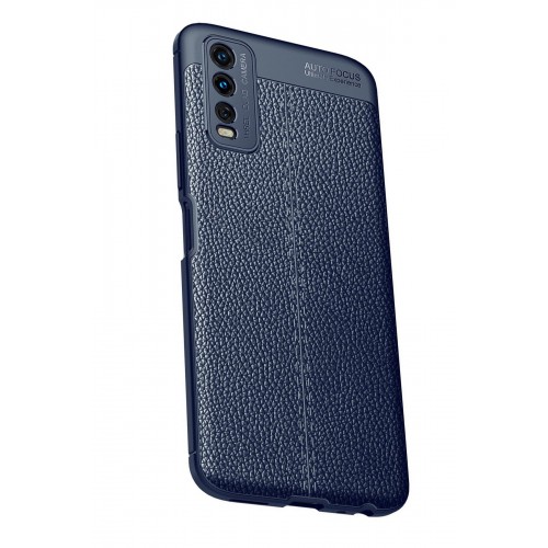 Newface Vivo Y20 Kılıf Focus Derili Silikon - Lacivert Newface Vivo Y20 Kılıf Focus Derili Silikon - Lacivert