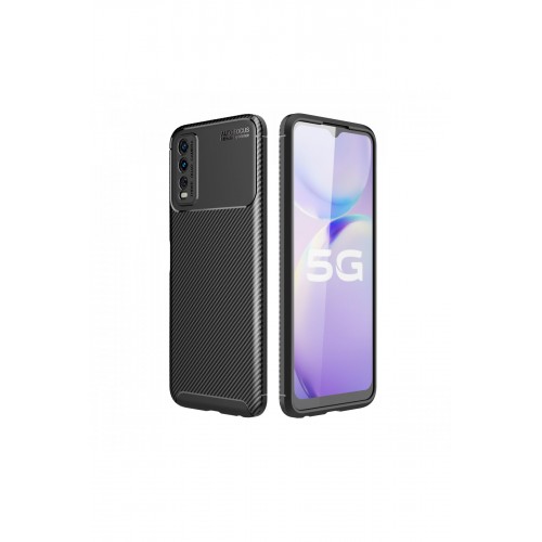 Newface Vivo Y20 Kılıf Focus Karbon Silikon - Siyah Newface Vivo Y20 Kılıf Focus Karbon Silikon - Siyah