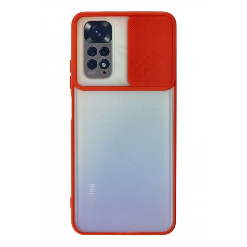 Newface Xiaomi Redmi Note 11 Kılıf Palm Buzlu Kamera Sürgülü Silikon - Kırmızı Newface Xiaomi Redmi Note 11 Kılıf Palm Buzlu Kamera Sürgülü Silikon - Kırmızı