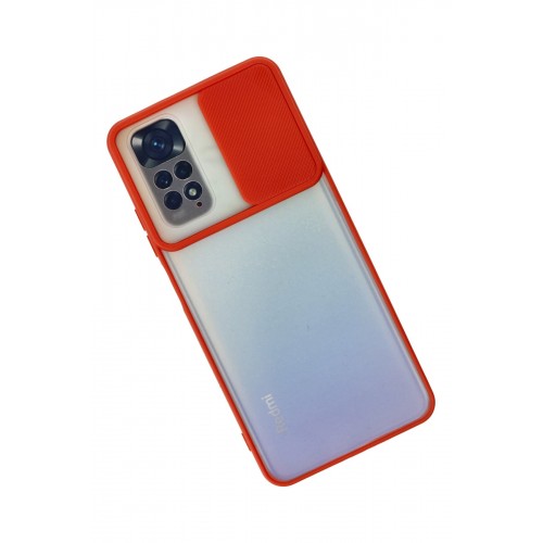 Newface Xiaomi Redmi Note 11 Kılıf Palm Buzlu Kamera Sürgülü Silikon - Kırmızı Newface Xiaomi Redmi Note 11 Kılıf Palm Buzlu Kamera Sürgülü Silikon - Kırmızı