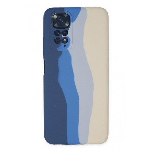 Newface Xiaomi Redmi Note 11 Kılıf Ebruli Lansman Silikon - Lacivert-Krem Newface Xiaomi Redmi Note 11 Kılıf Ebruli Lansman Silikon - Lacivert-Krem