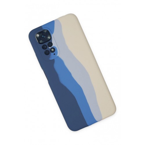 Newface Xiaomi Redmi Note 11 Kılıf Ebruli Lansman Silikon - Lacivert-Krem Newface Xiaomi Redmi Note 11 Kılıf Ebruli Lansman Silikon - Lacivert-Krem