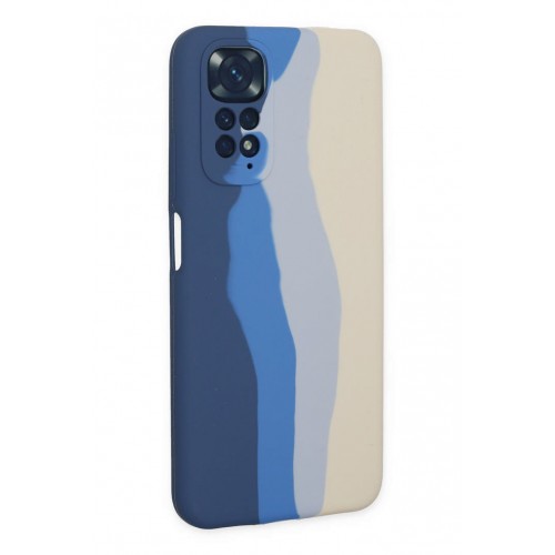 Newface Xiaomi Redmi Note 11 Kılıf Ebruli Lansman Silikon - Lacivert-Krem Newface Xiaomi Redmi Note 11 Kılıf Ebruli Lansman Silikon - Lacivert-Krem