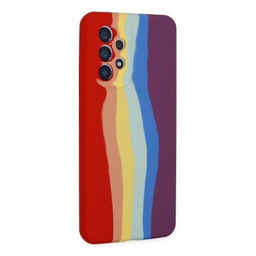 Newface Samsung Galaxy A73 5G Kılıf Ebruli Lansman Silikon - Kırmızı-Mor Newface Samsung Galaxy A73 5G Kılıf Ebruli Lansman Silikon - Kırmızı-Mor