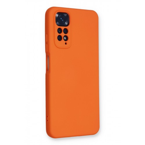 Newface Xiaomi Redmi Note 11S Kılıf Nano içi Kadife Silikon - Turuncu Newface Xiaomi Redmi Note 11S Kılıf Nano içi Kadife Silikon - Turuncu